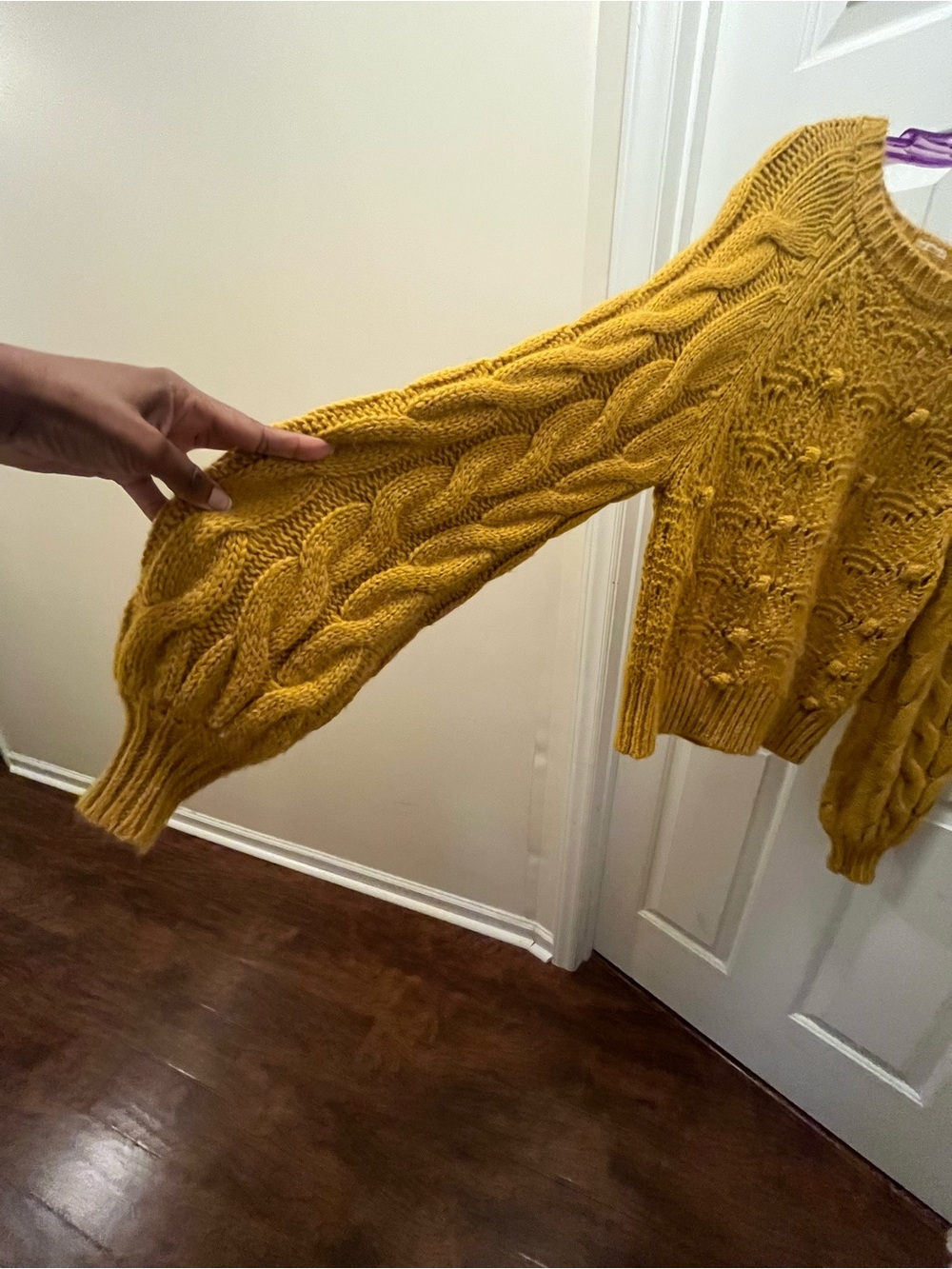 EUC - MOTHER - The Bell Sleeve Jumper Crop - Falling Hard - Sz Medium - Picture 6 of 14